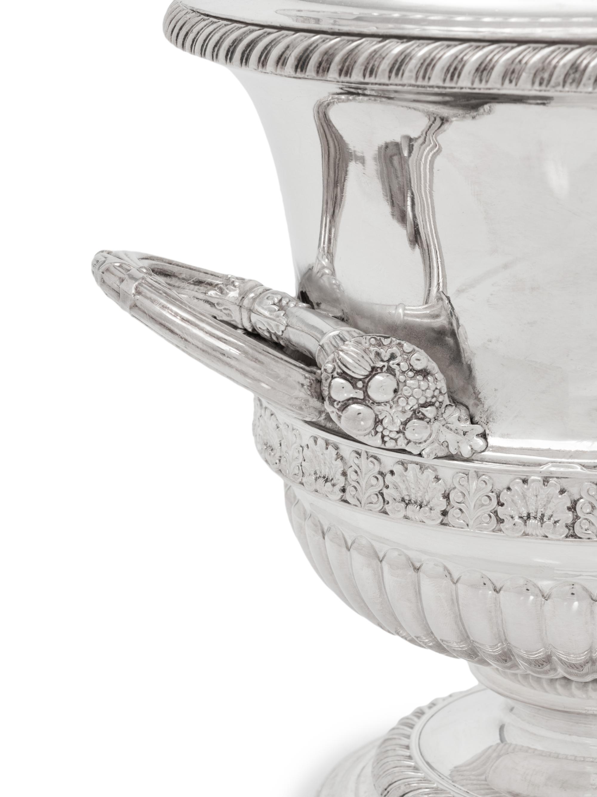 An English Silver-Plate Wine Cooler