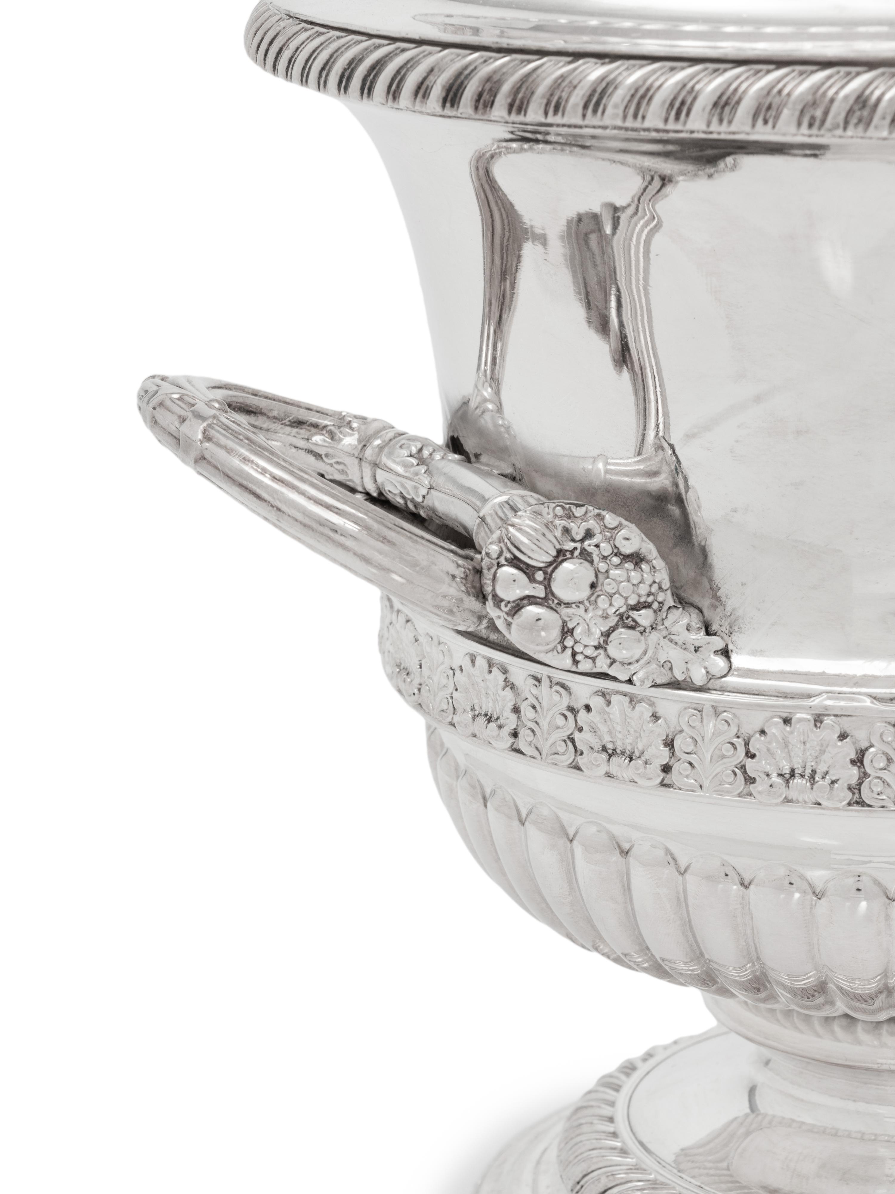 An English Silver-Plate Wine Cooler