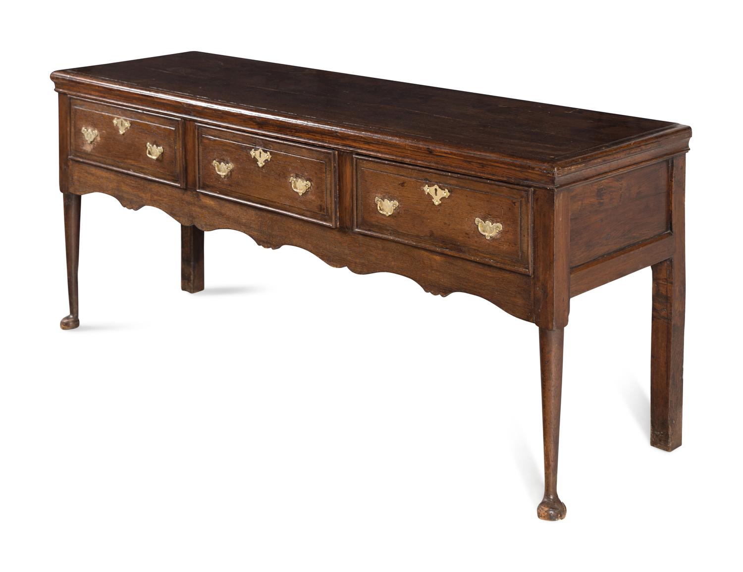 A Queen Anne Oak Welsh Dresser Base