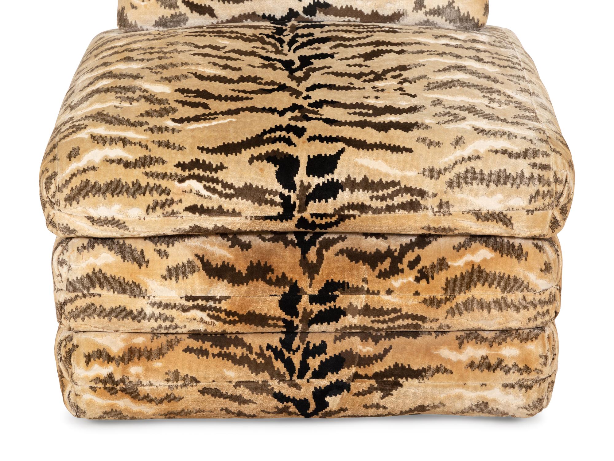 A Contemporary Custom Upholstered Slipper Chair