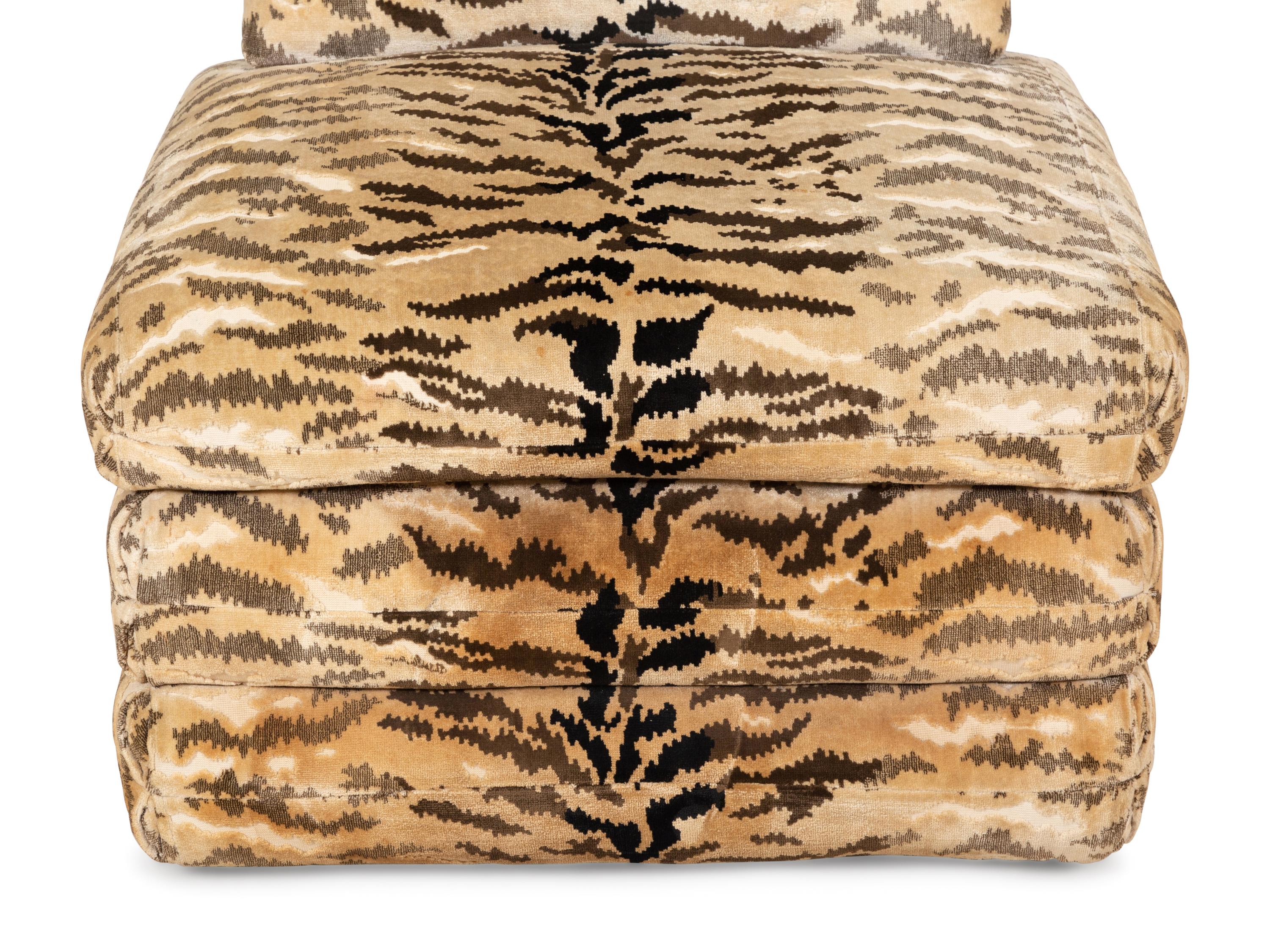 A Contemporary Custom Upholstered Slipper Chair