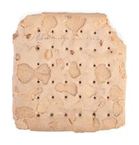Civil War hardtack with penciled inscriptions identifying it to Corporal Wesley L. Jarvis of Co. K, 105th Ohio Volunteer Infantry.