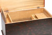 A Country Diminutive Grain Painted Poplar Blanket Chest
