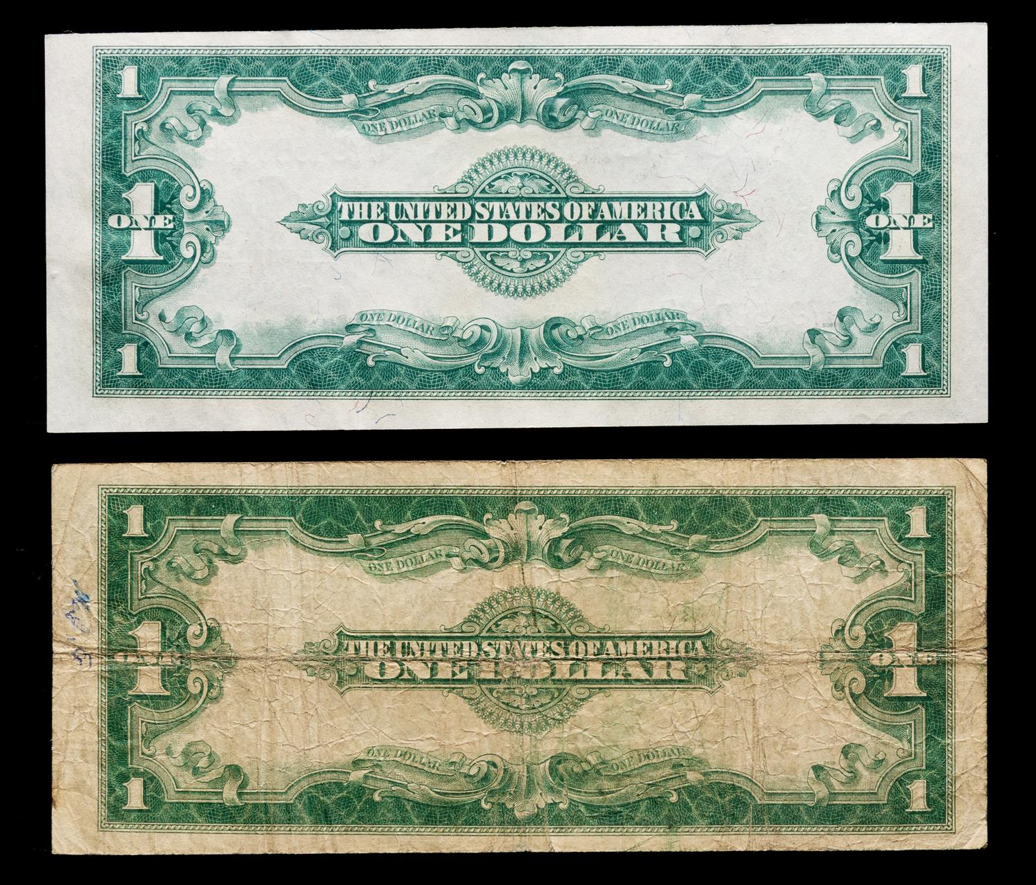 Two United States Series 1923 $1 Silver Certificates