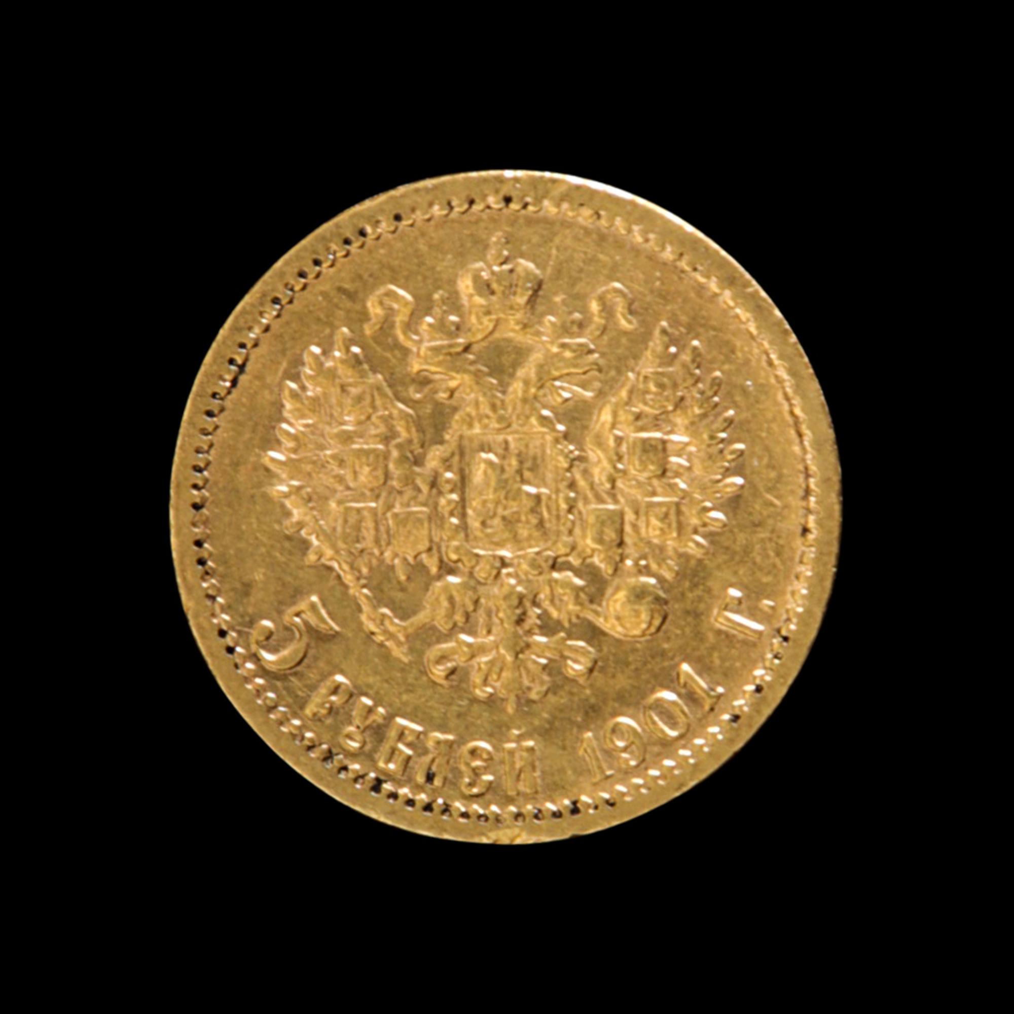 [RUSSIAN EMPIRE] Nicholas II 1901 Gold 5 Ruble