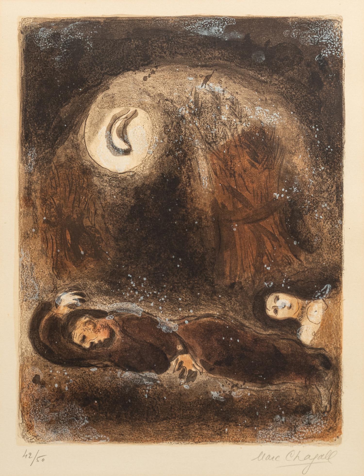 Ruth aux pieds de Booz, from Dessins pour la Bible