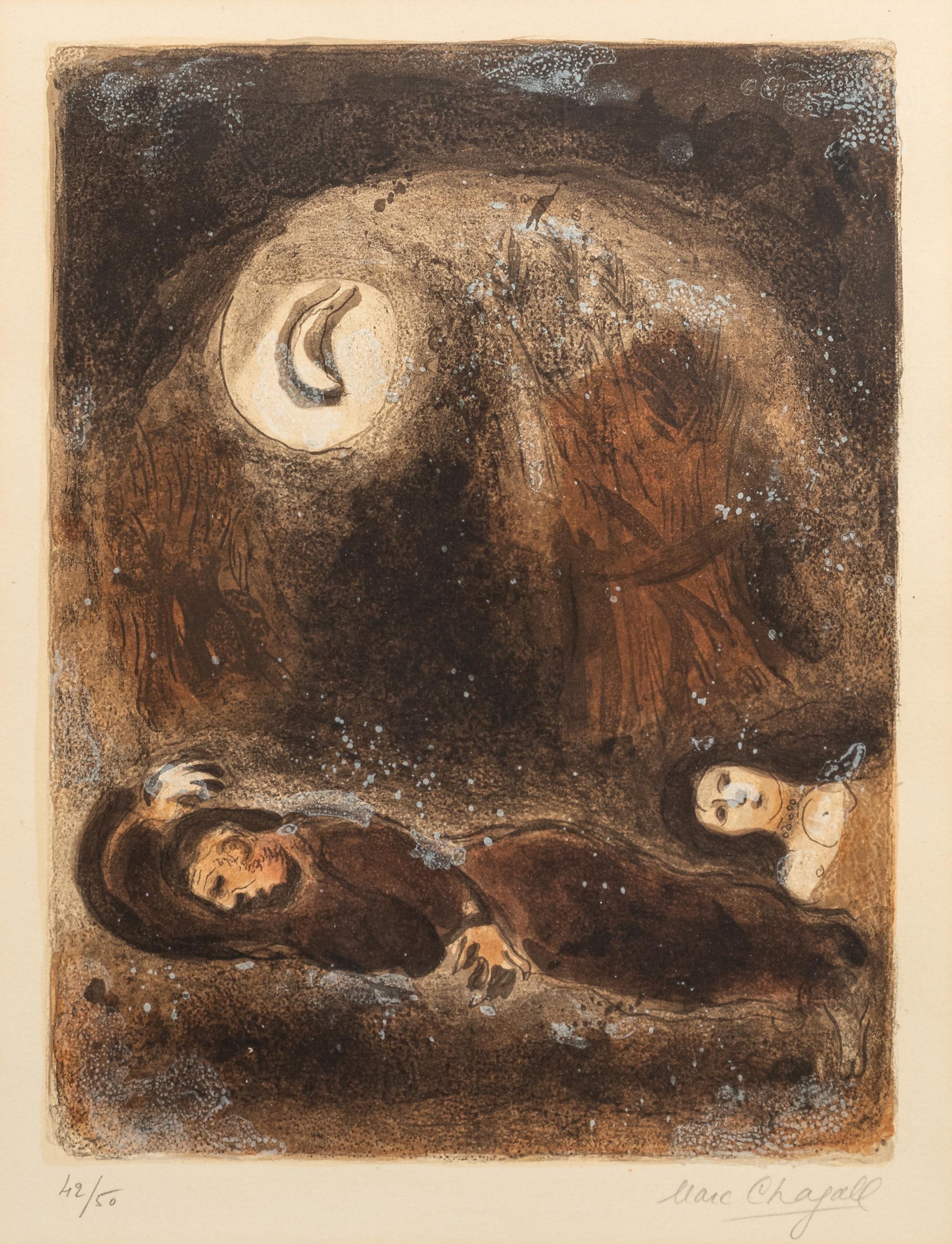Ruth aux pieds de Booz, from Dessins pour la Bible