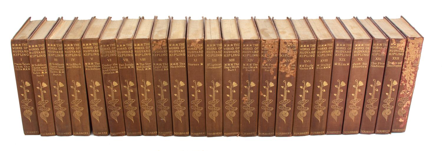 [BINDINGS] 23 VOLUMES. The Works of Rudyard Kipling