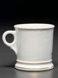 A Potter's Porcelain Occupational Shaving Mug Belonging to Julius Stoeffler