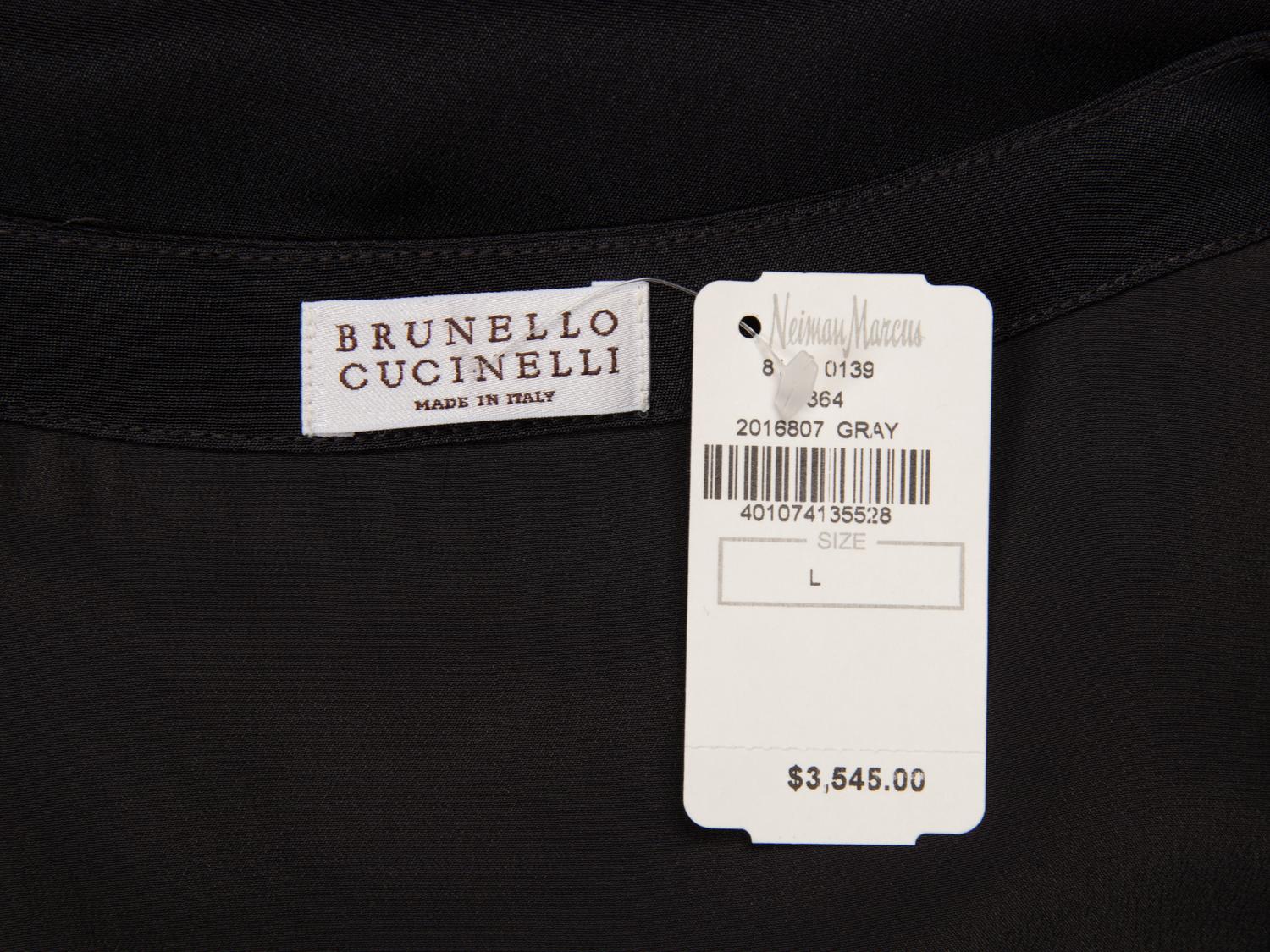 Brunello Cucinelli, Silk Tent Dress with Monili