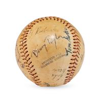 A 1949 Newport News Dodgers Team Signed Autograph Baseball