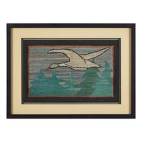 A Grenfell Table Mat Depicting a Snow Goose