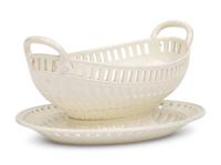 A Wedgwood Creamware Basket and Stand