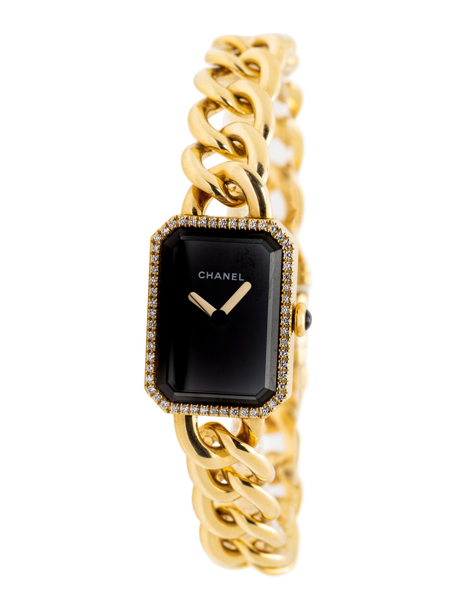 CHANEL, 18K YELLOW GOLD AND DIAMOND 'PREMIER CHAINE' WATCH