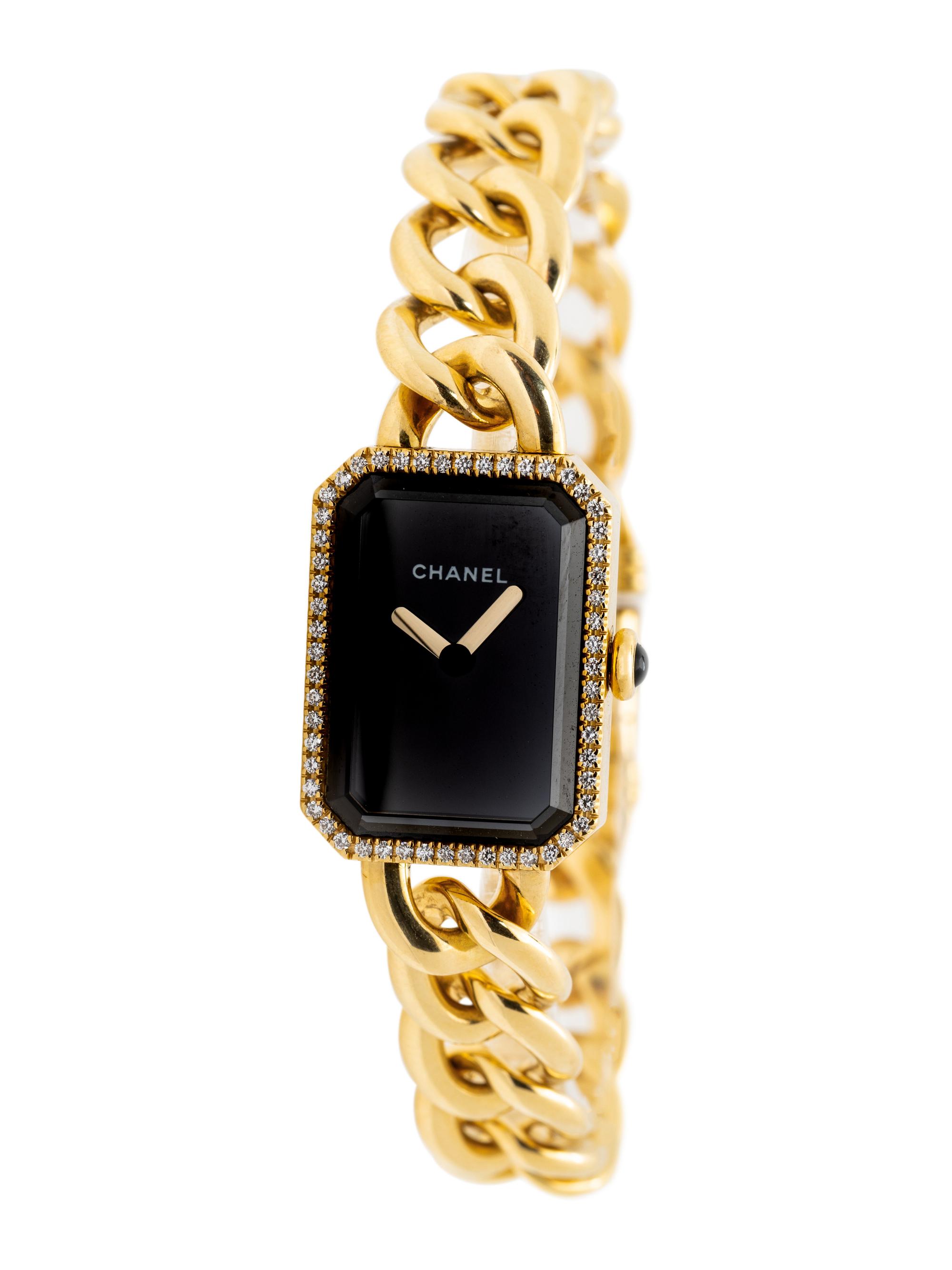 CHANEL, 18K YELLOW GOLD AND DIAMOND 'PREMIER CHAINE' WATCH