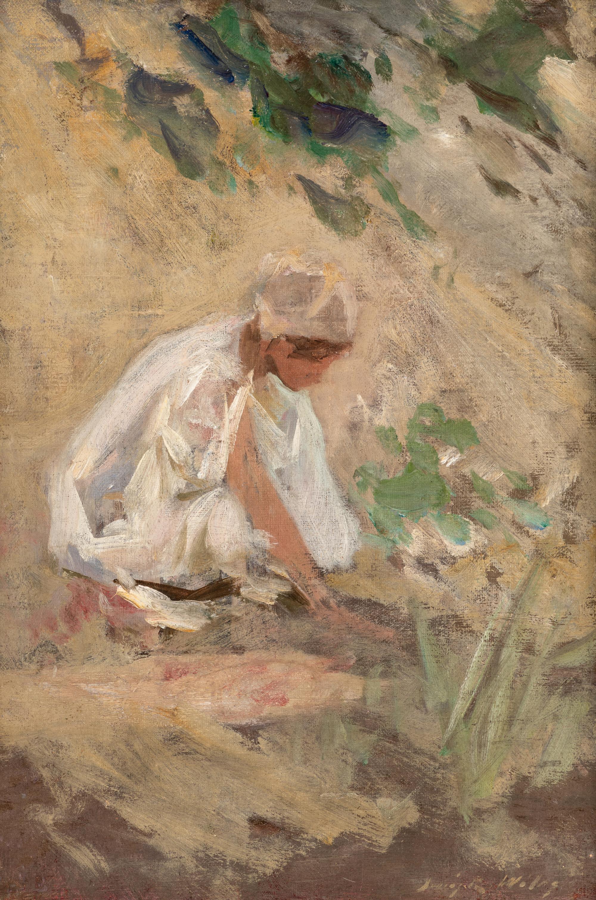 Study of a Girl in a White Gown , c. 1890s