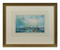 A Pair of Ships at Sea