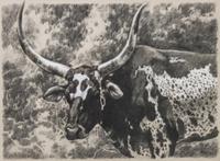 Richard Keane, (American, 20th Century), A Steer and A Deer