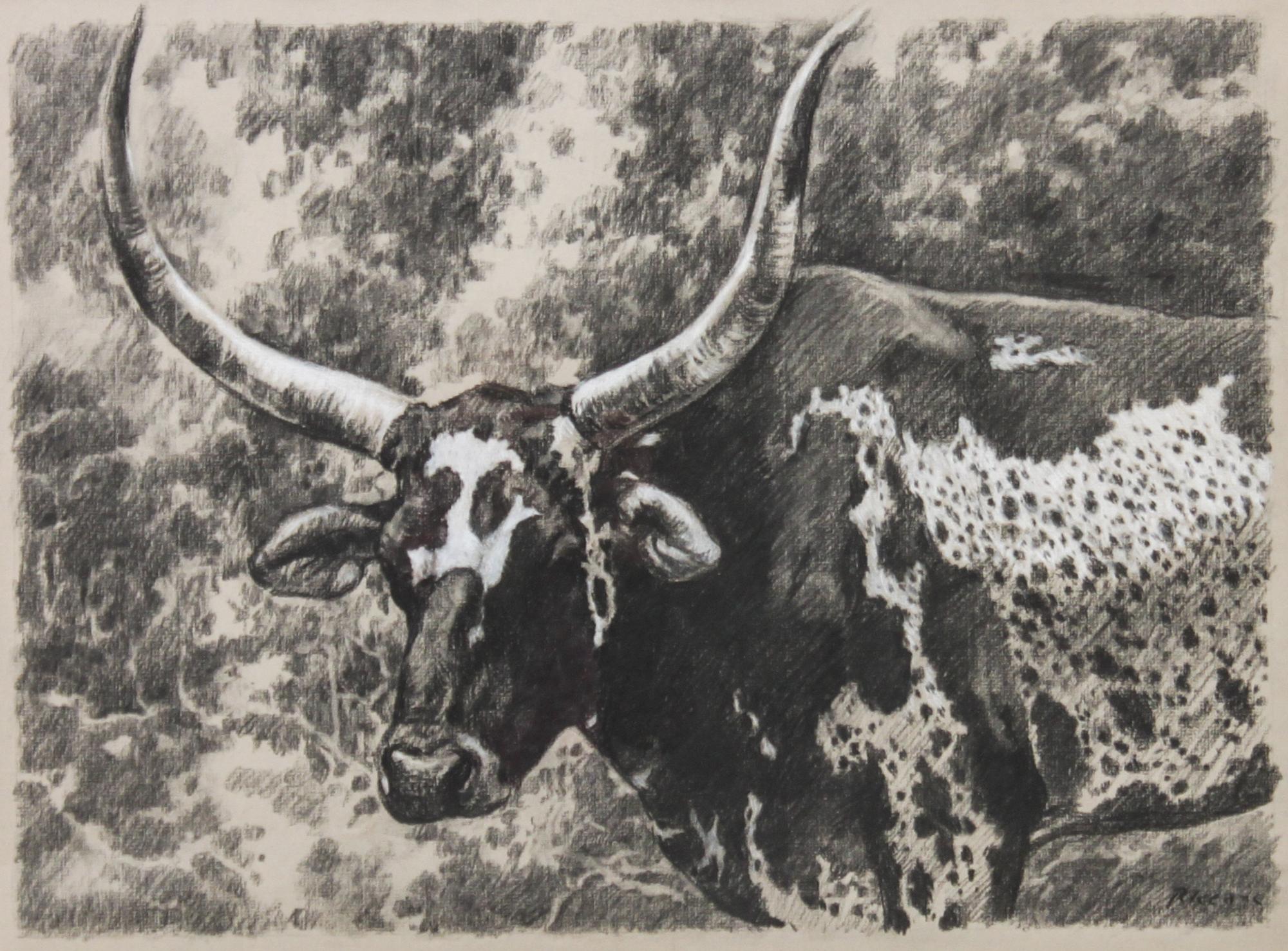 Richard Keane, (American, 20th Century), A Steer and A Deer