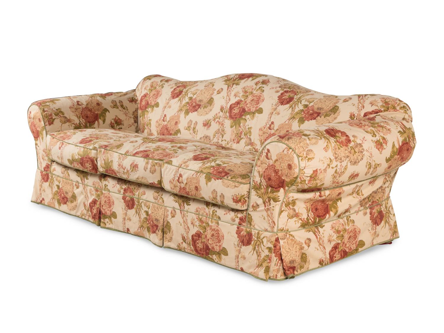 A Chintz Slip-Covered Sofa