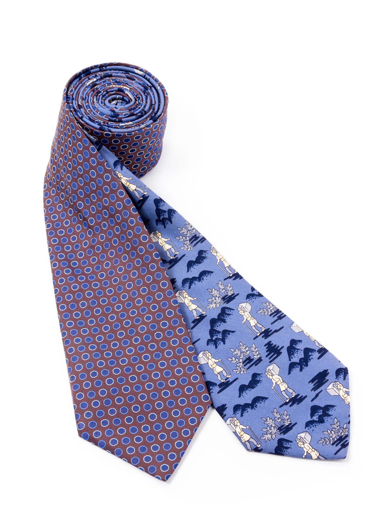 A Pair of Hermès Silk Ties,