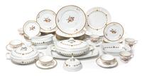 A Royal Copenhagen Partial Dinner Service Diameter of first dinner plate 10 inches.