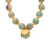 SARA BACSH, TURQUOISE AND GOLD NECKLACE