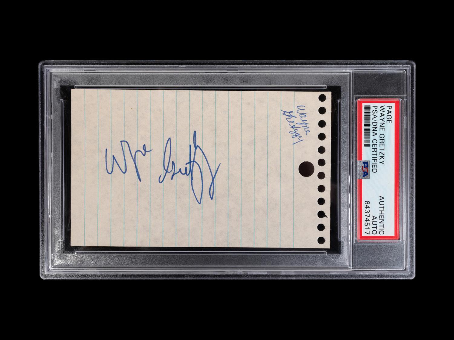 A Wayne Gretzky Rookie Era Signed Autograph (PSA Authentic Encapsulated),
