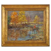Charles Morris Young (American, 1869-1964) — The Hunt at Pickering Creek, 1930