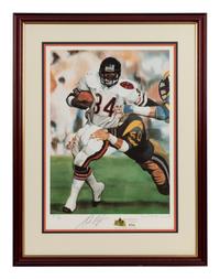 A Walter Payton Signed Autograph Limited Edition Print Formerly Displayed at Mike Ditka’s Restaurant