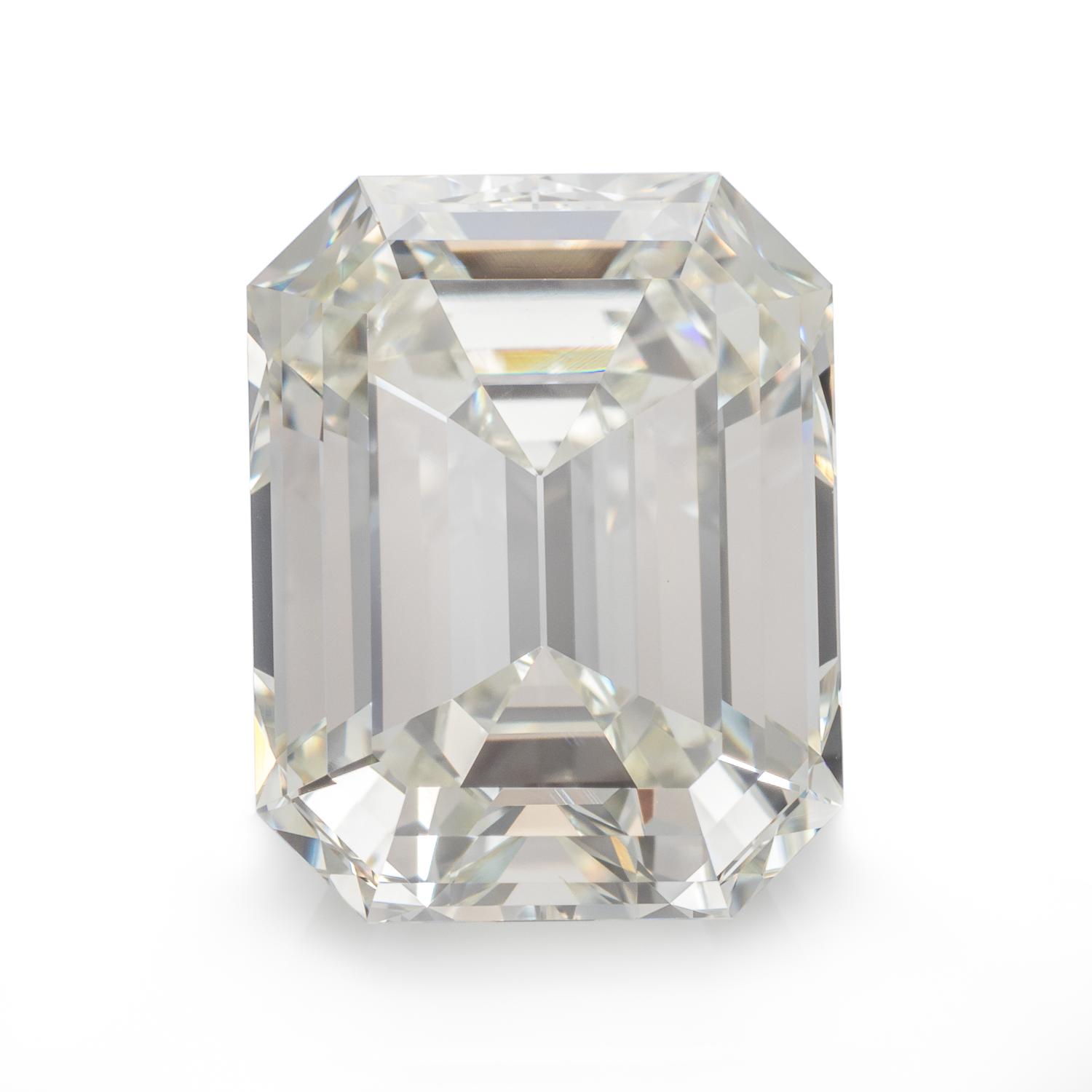 A 5.14 Carat Octagonal Step Cut Diamond,