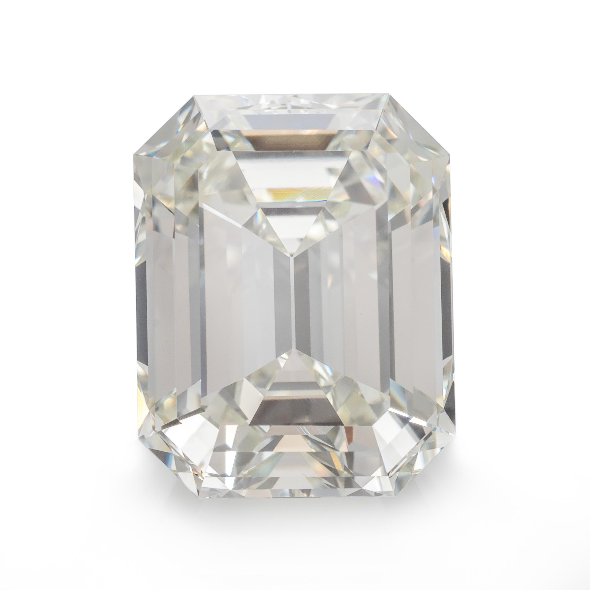 A 5.14 Carat Octagonal Step Cut Diamond,