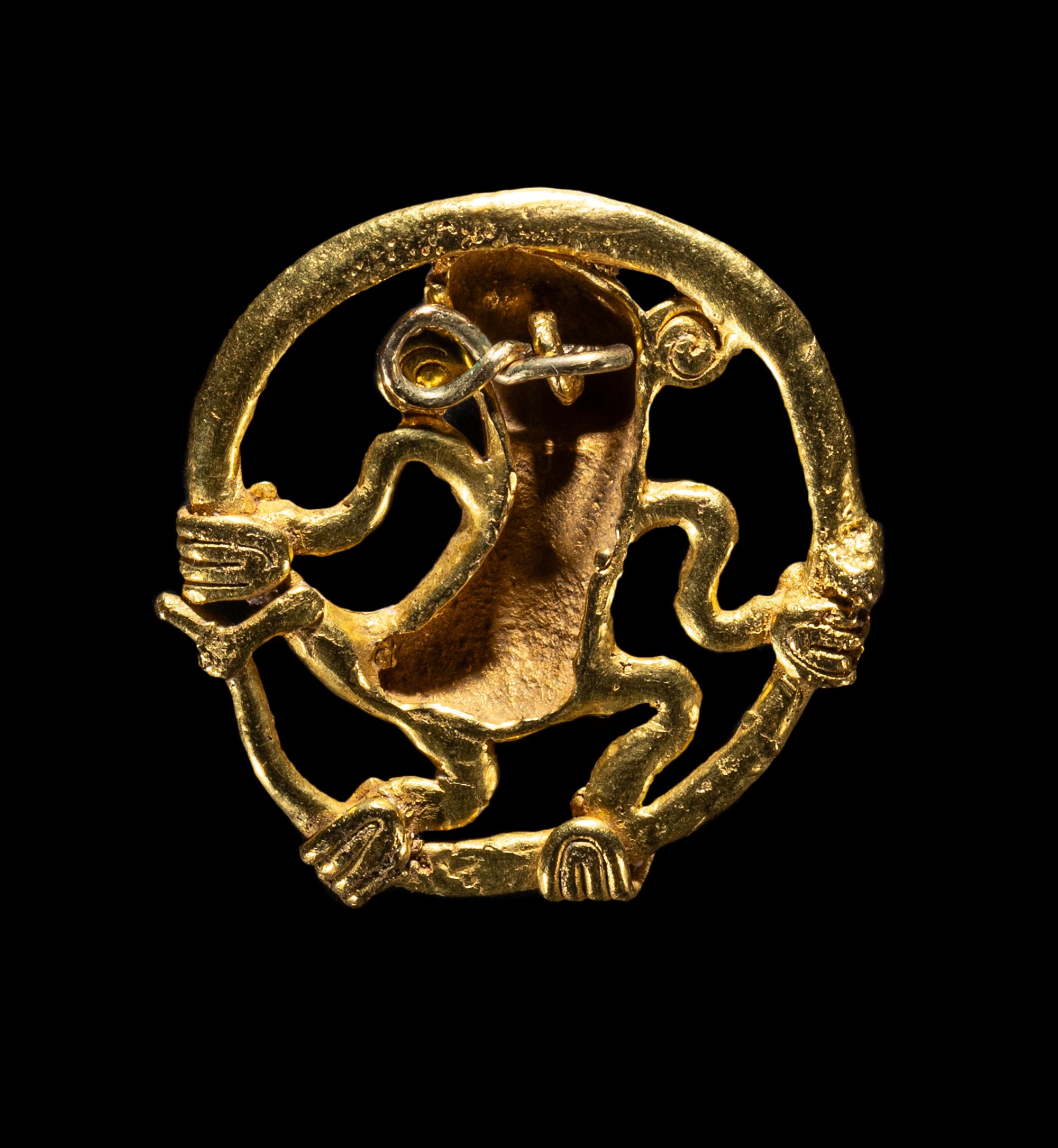 A Veraguas Gold Monkey Pendant