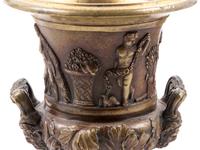 Five Neoclassical Gilt and Patinated Bronze Table Articles