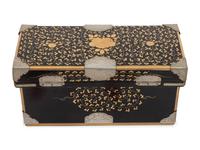 Eight Japanese Gilt and Black Lacquered Boxes