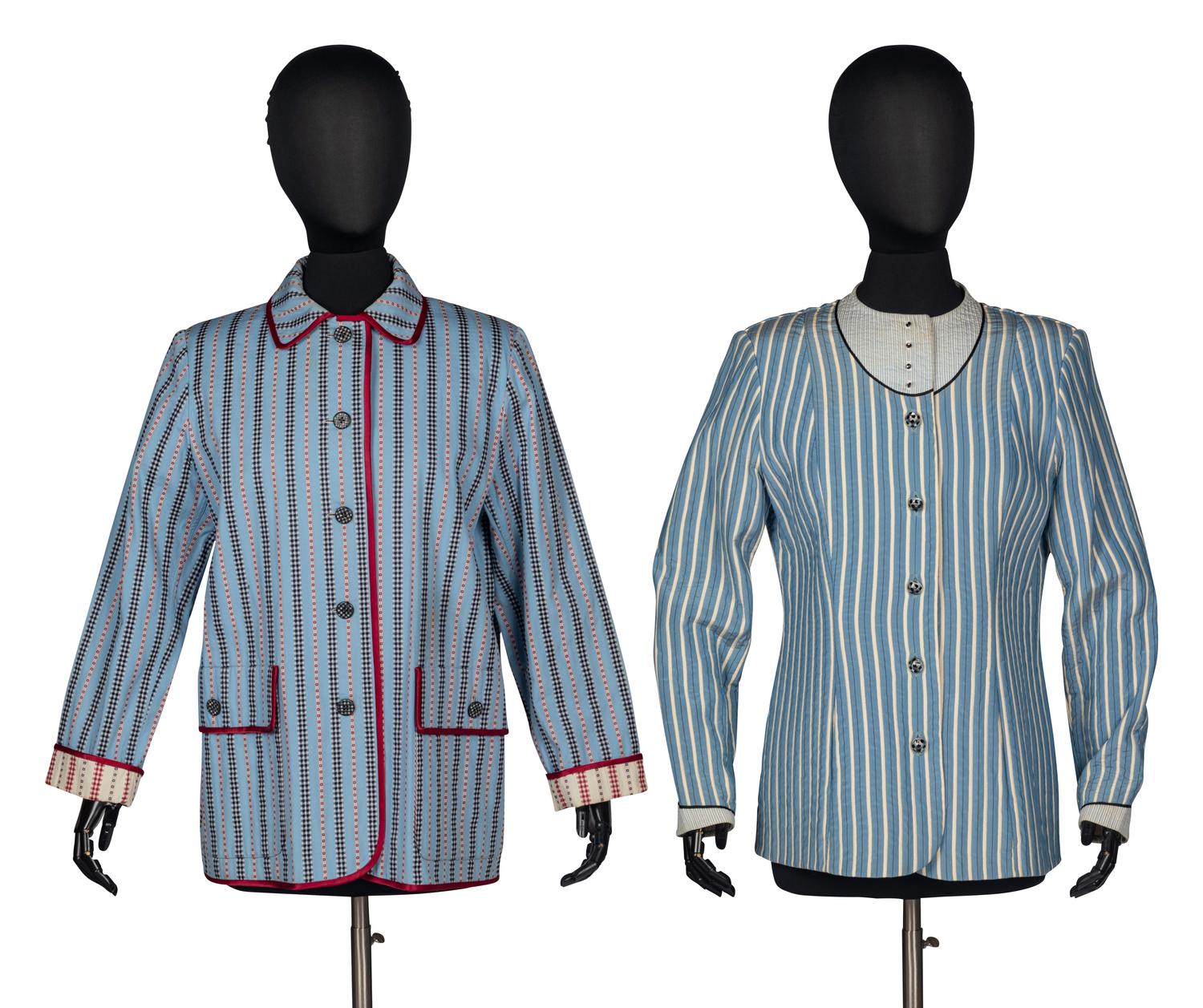 Two Geoffrey Beene Striped Jackets