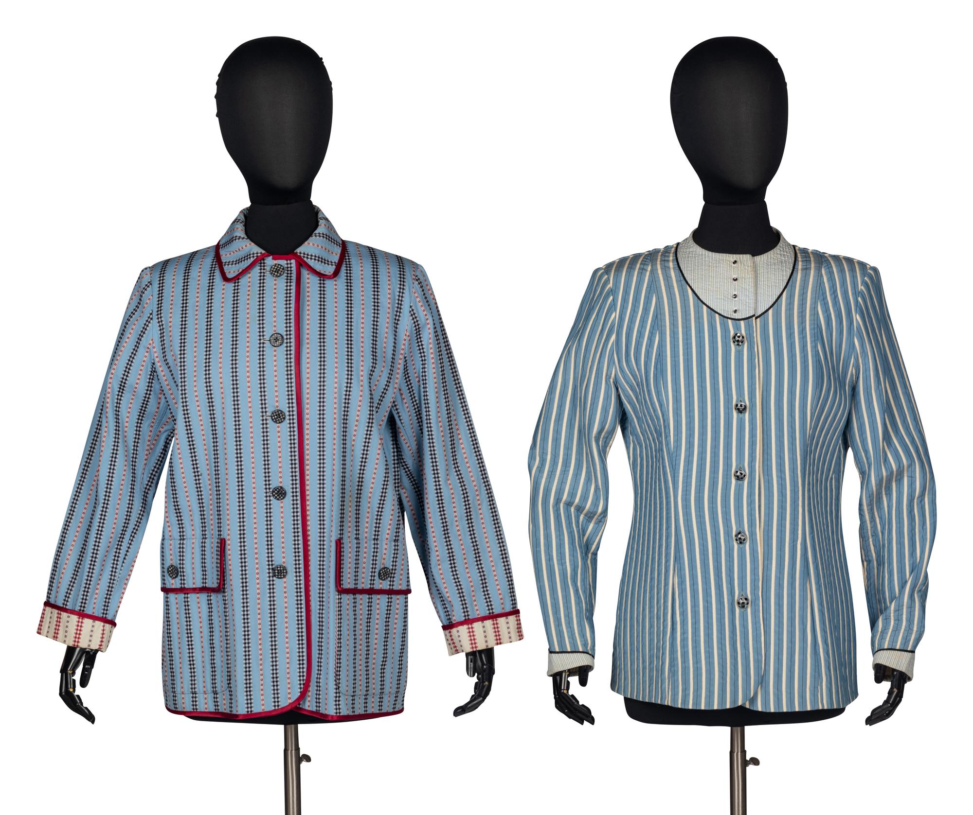 Two Geoffrey Beene Striped Jackets