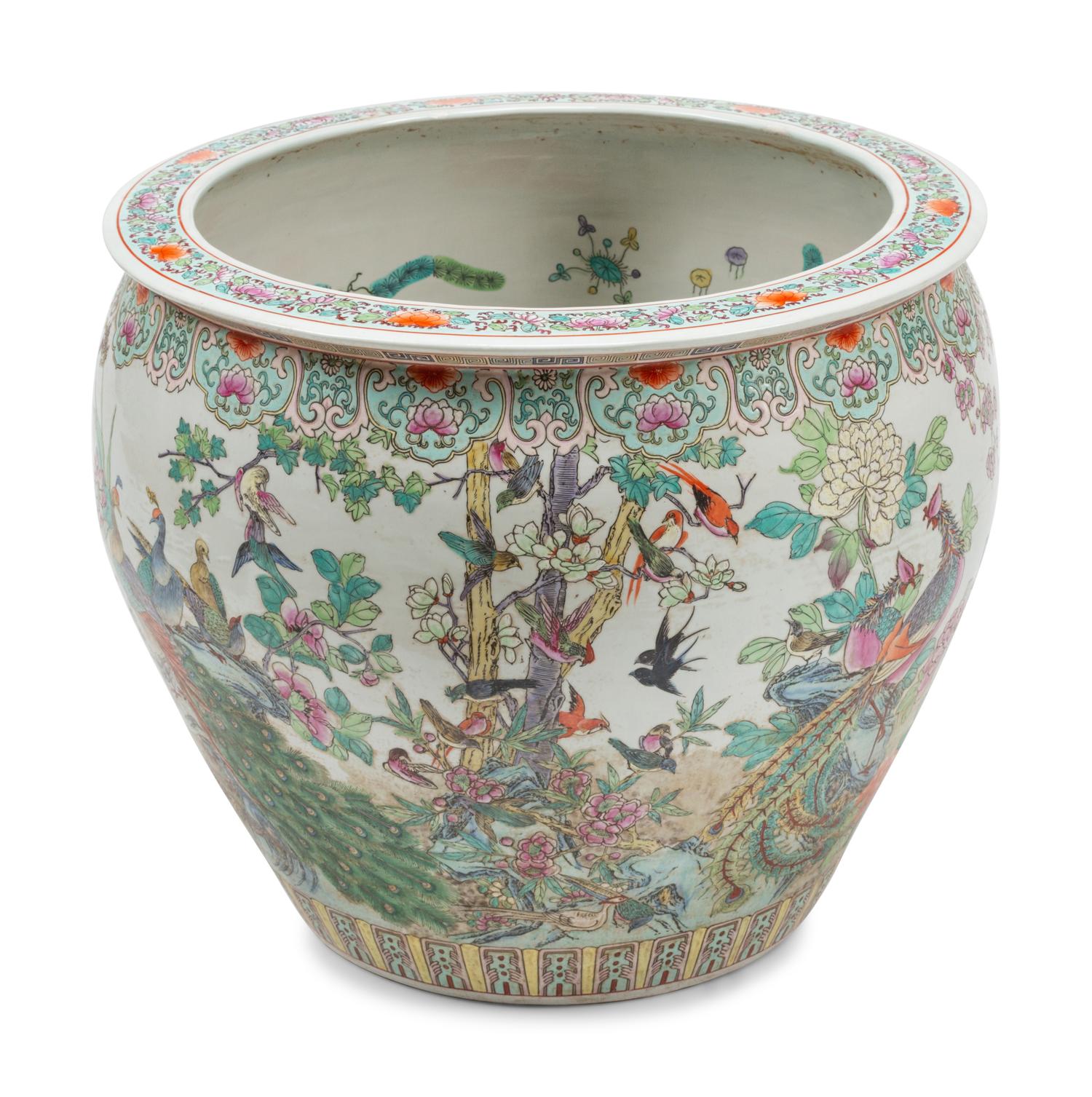 A Chinese Export Enameled Porcelain Fish Bowl