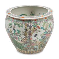A Chinese Export Enameled Porcelain Fish Bowl