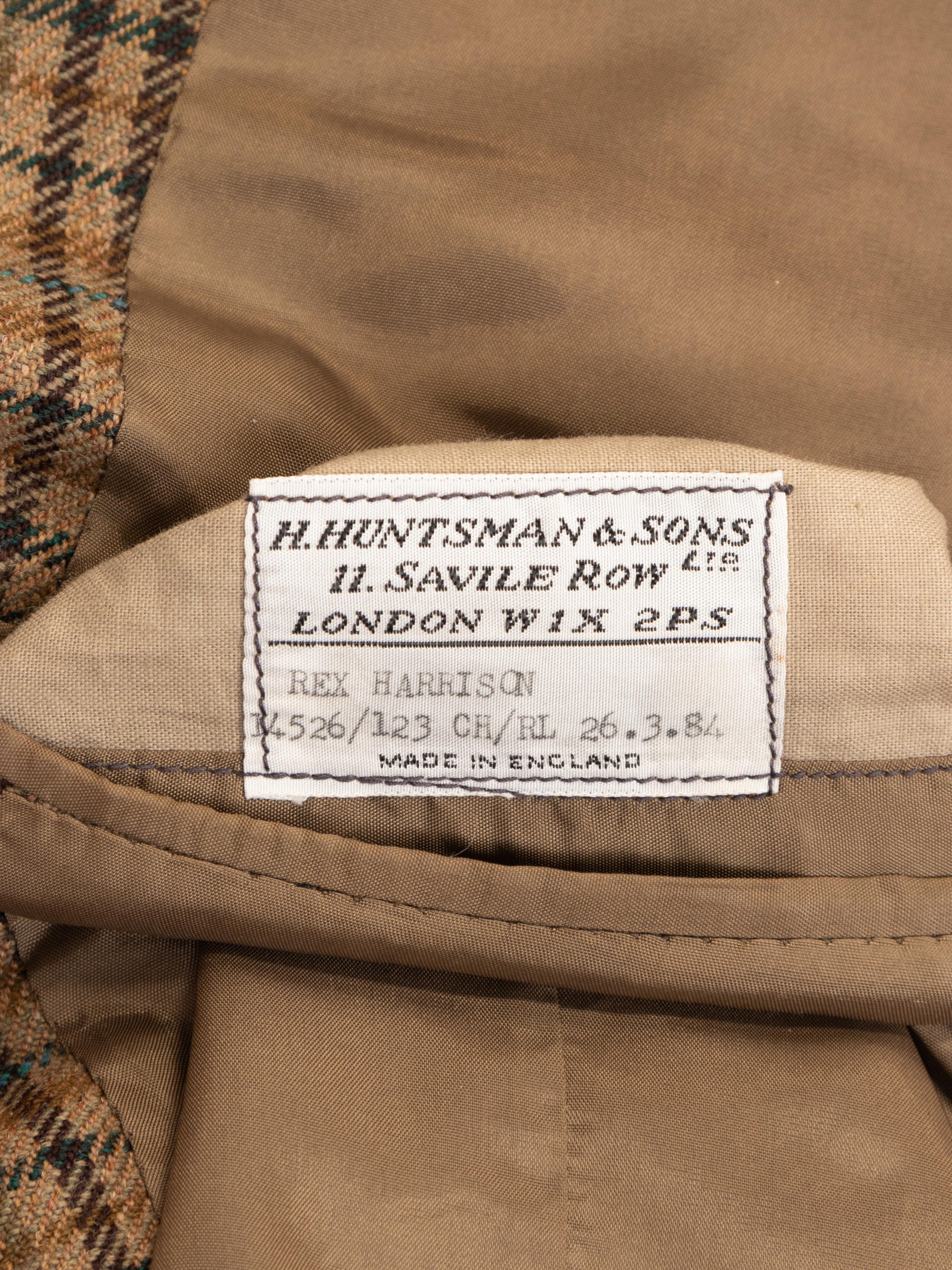 Huntsman and Sons Tailored Three-Piece Suit, Worn By Rex Harrison, 1984