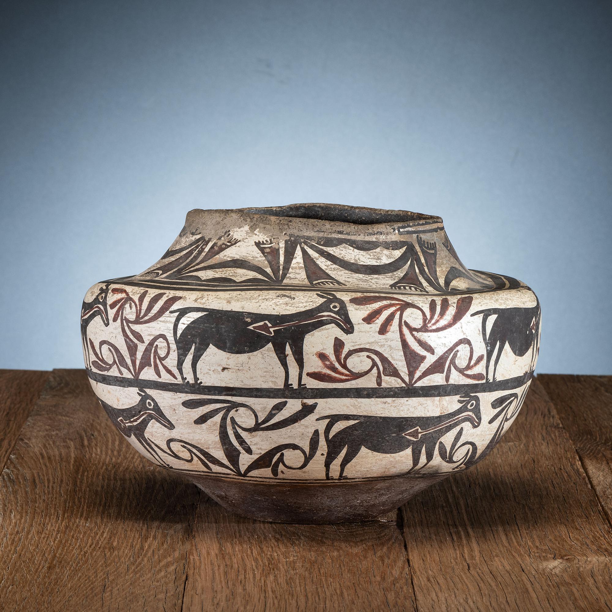 Zuni Polychrome Pottery Jar