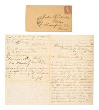 A group of items identified to Corporal William J. Ricketts, Company D, 21st Massachusetts Infantry, WIA Fredericksburg and Bethesda Church, VA, incl. bullet-struck haversack, utensils, and mucket.