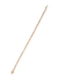 YELLOW GOLD AND DIAMOND LINE BRACELET
