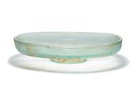 Three Roman Green Glass Plates