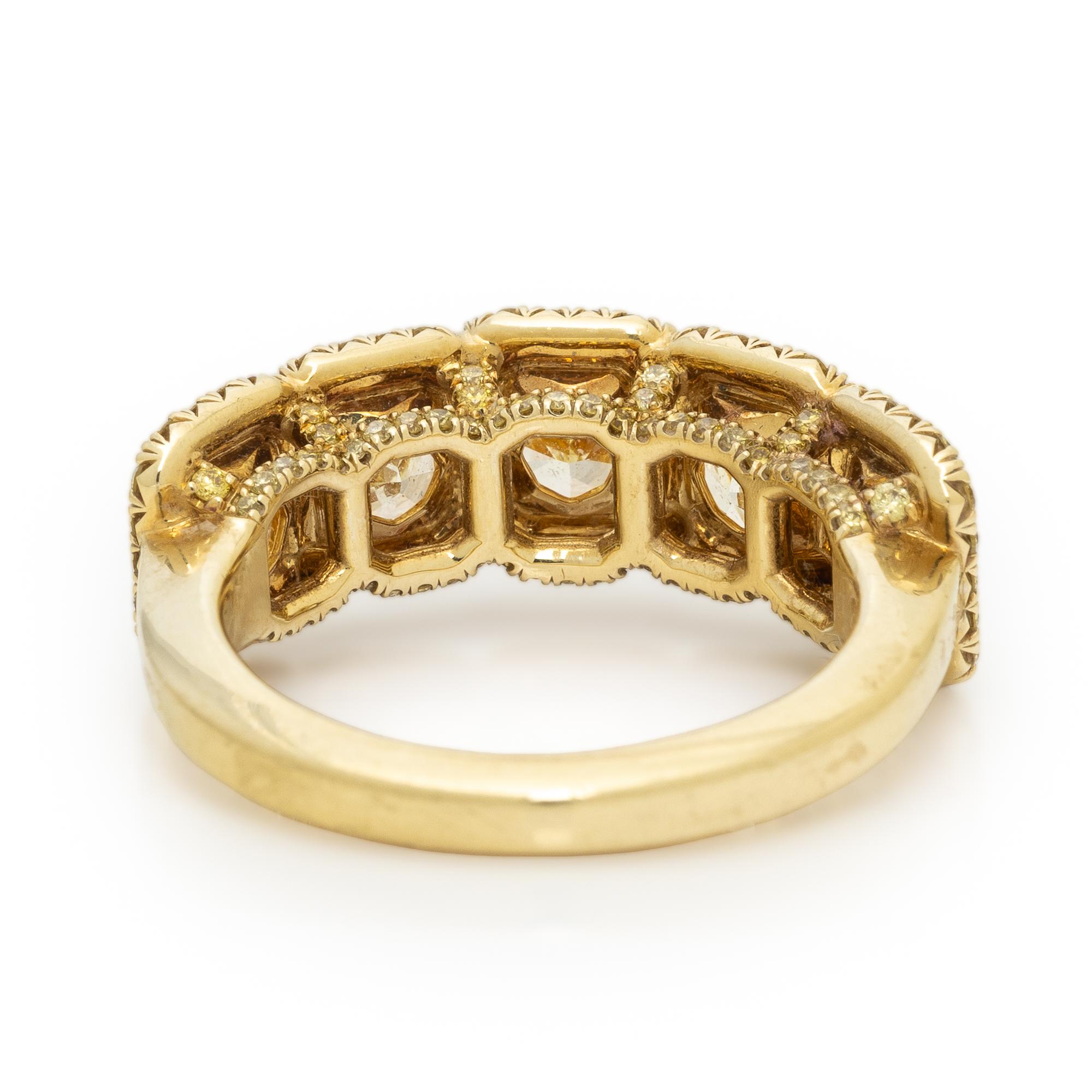 RAHAMINOV, YELLOW DIAMOND AND YELLOW GOLD RING