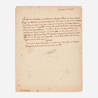 [Americana] Lafayette, Marquis de Autograph Letter, signed