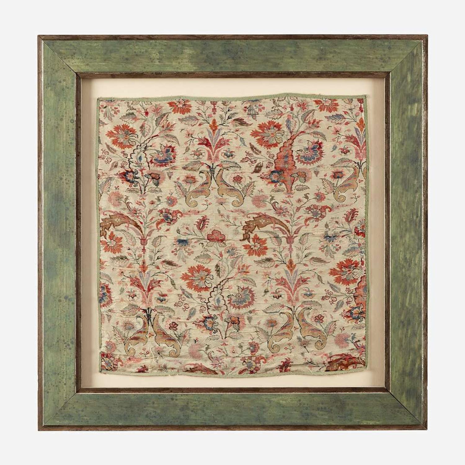 Two Framed Textile Fragments Possibly Indian