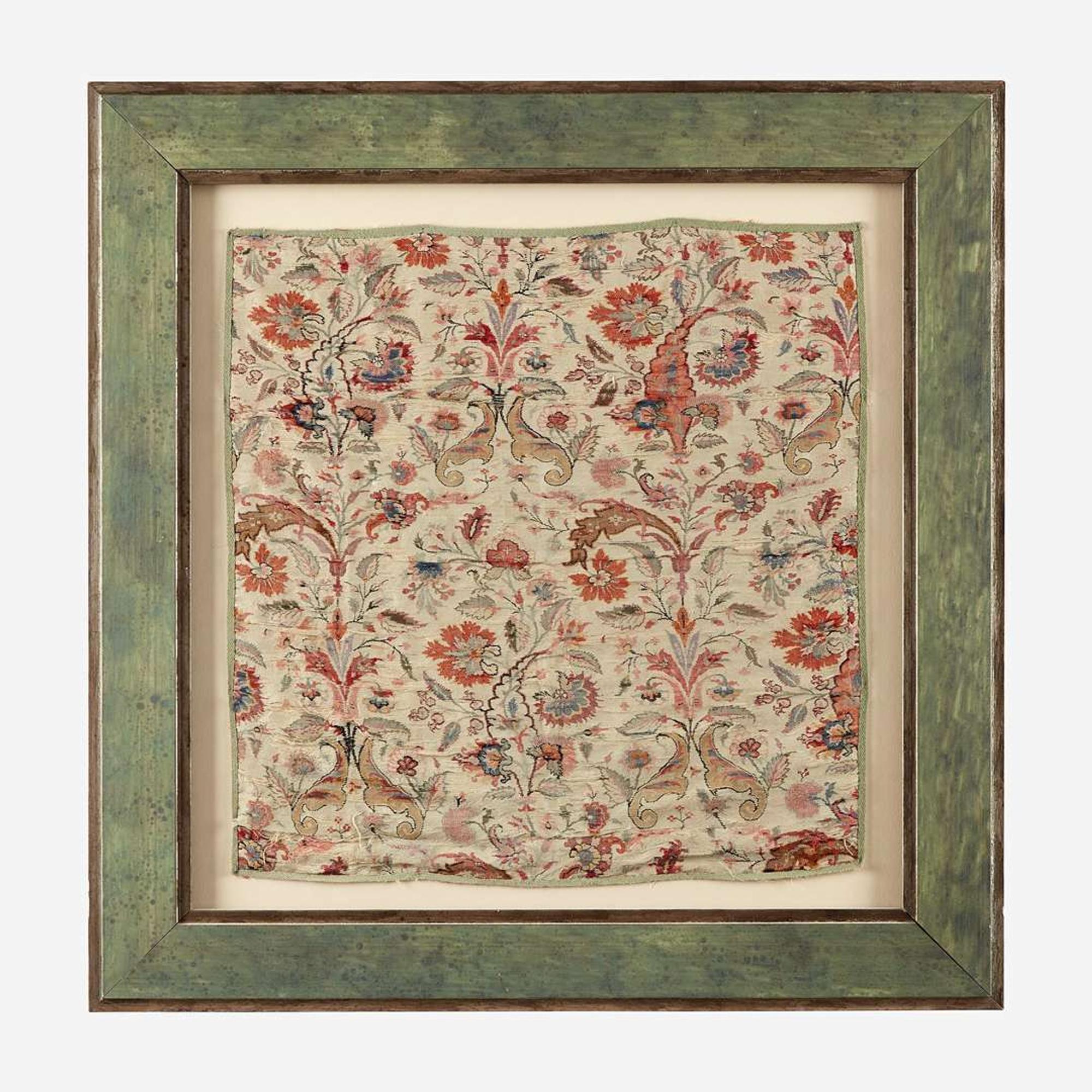 Two Framed Textile Fragments Possibly Indian