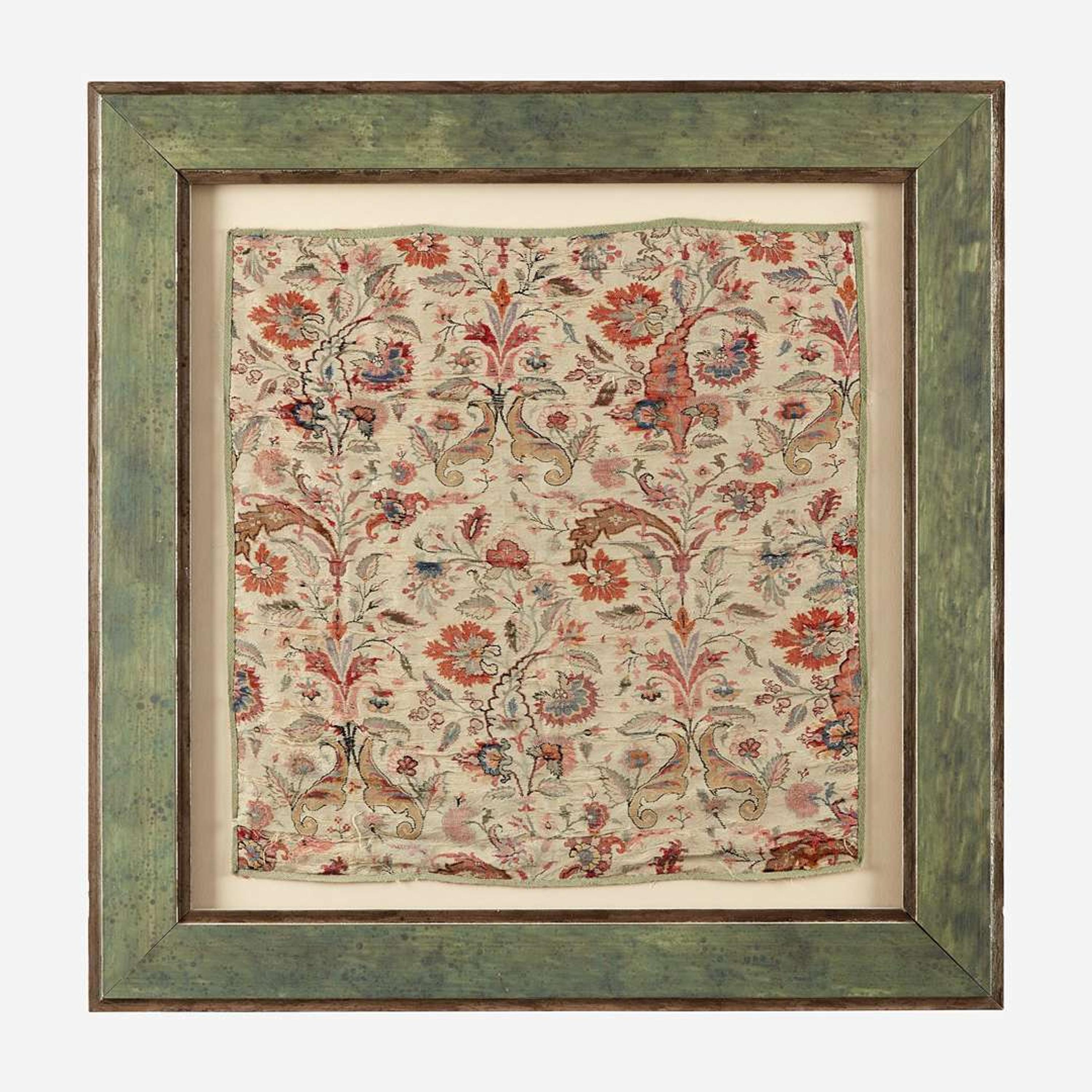 Two Framed Textile Fragments Possibly Indian