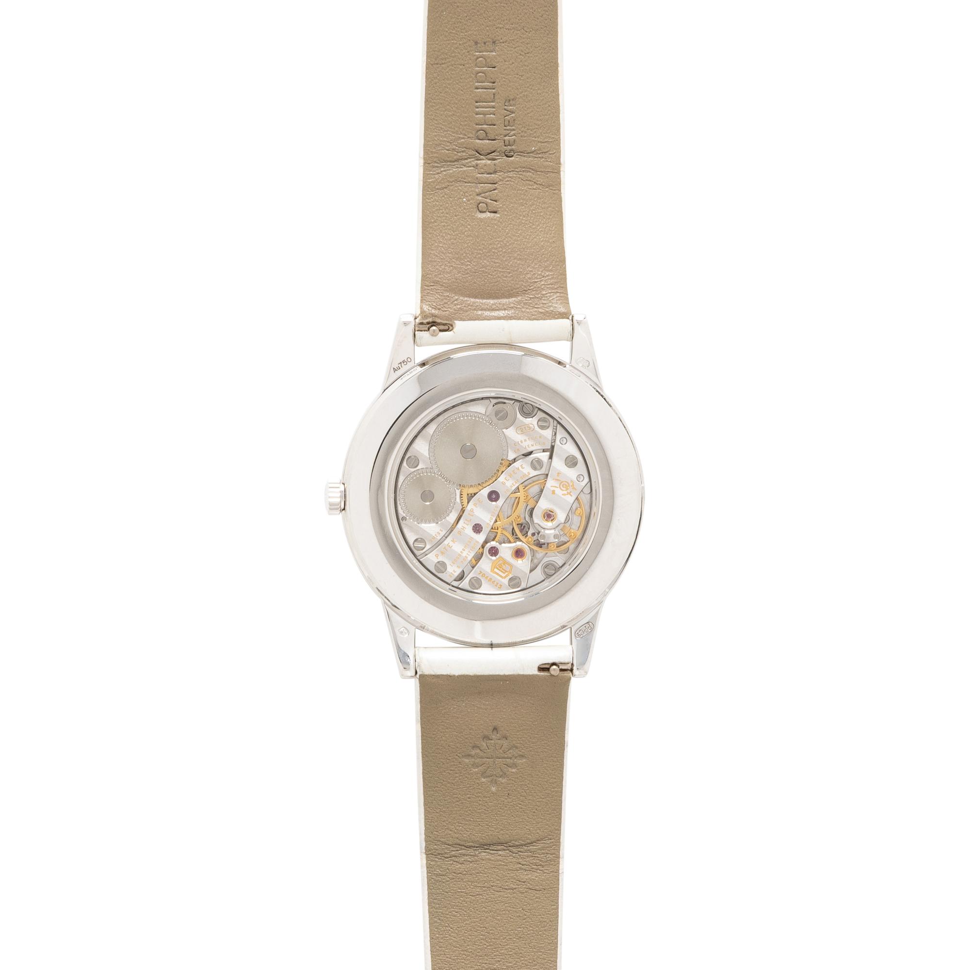 PATEK PHILIPPE, REF. 7122/200G-011 18K WHITE GOLD AND DIAMOND 'TIMELESS WHITE' 'CALATRAVA' WATCH, WITH CERTIFICATE OF ORIGIN